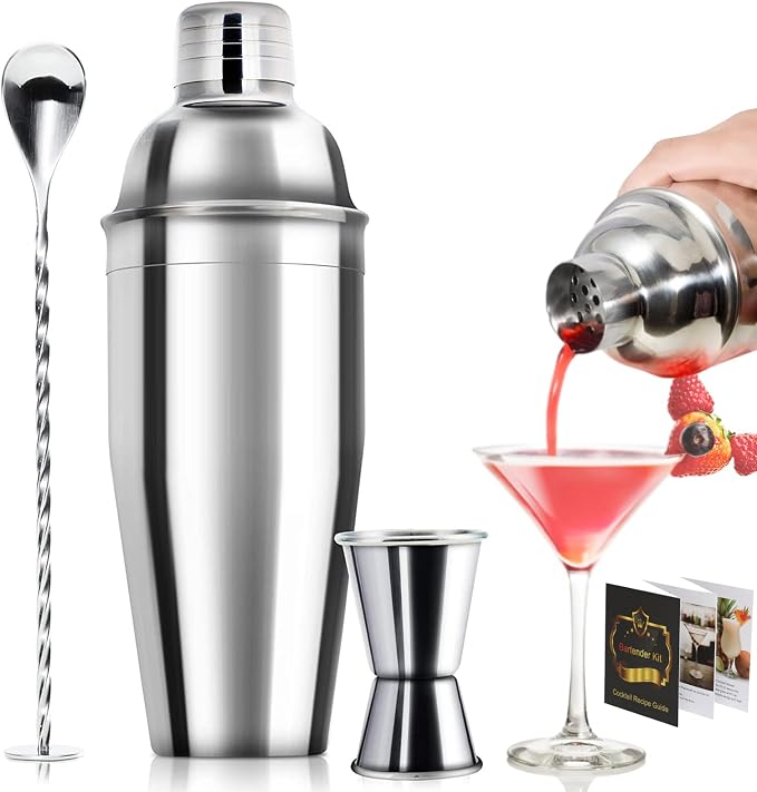 WPHUAW 24oz Cocktail Shaker Bar Set-Professional Margarita Mixer Drink Shaker - Image 7