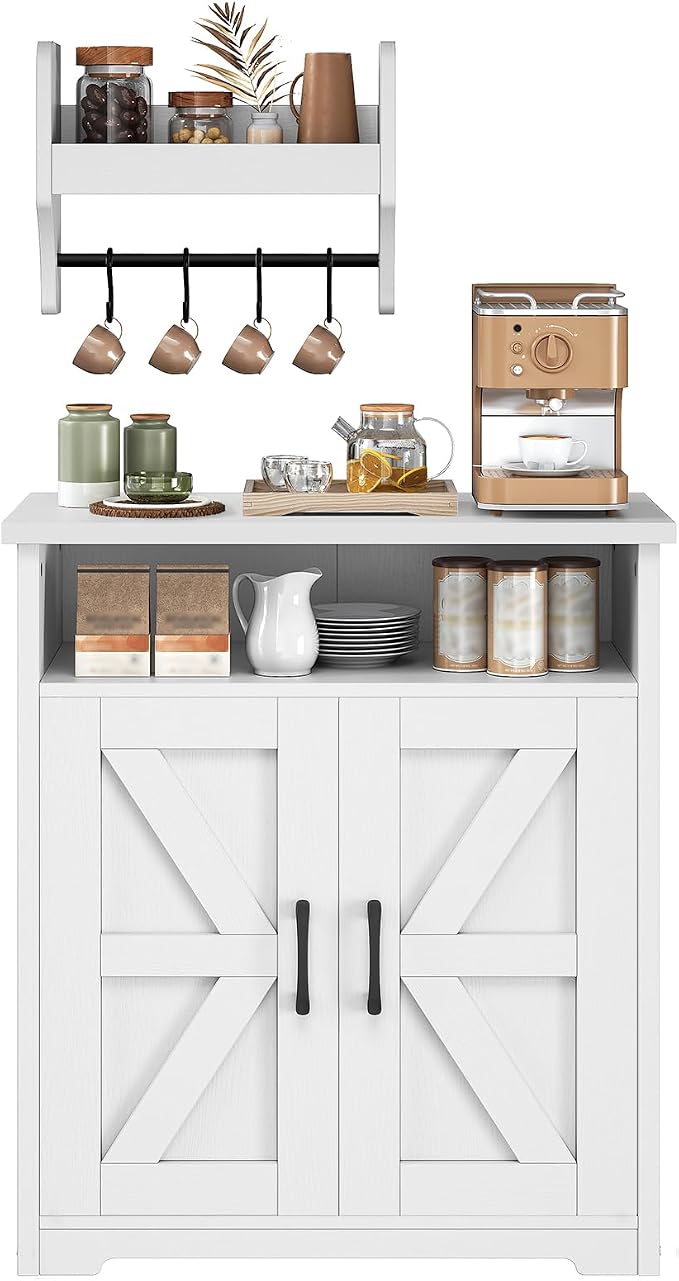 YATINEY Coffee Bar Cabinet, Kitchen Island - Image 9
