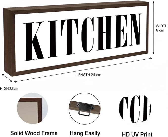 Kitchen Sign, Decorative Framed Wooden Box Sign, Kitchen Decor - Image 5