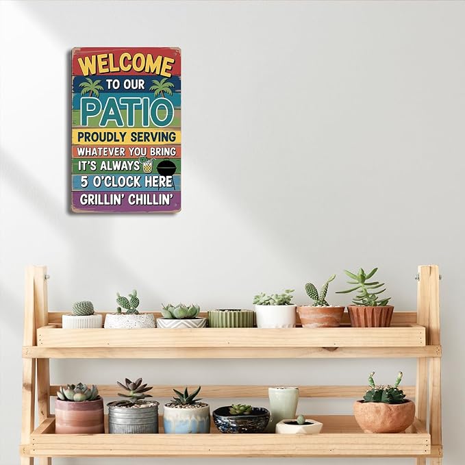 BEASTZHENG Welcome Patio Tiki Bar Metal Tin Signs - Image 6