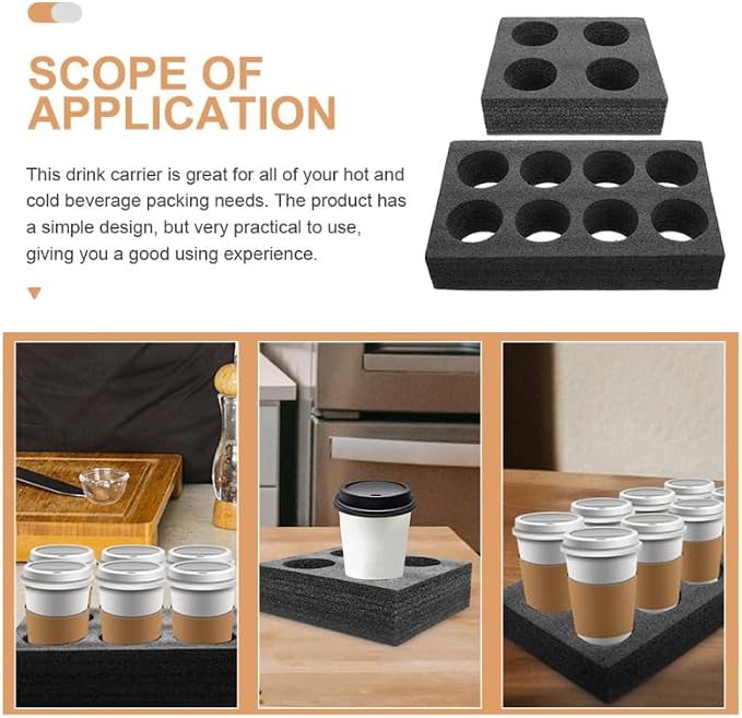 4 Pcs Portable Cup Tray Reused Cup Fixing Holder - Image 9