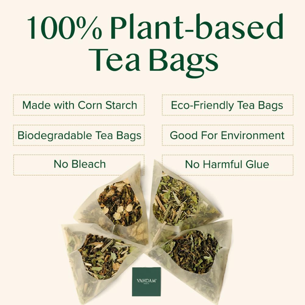 VAHDAM, English Breakfast Black Tea Bags (100 Count) High Caffeine | Strong, Robust & Flavoury | Pyramid Tea Bags | Full Bodied Black Tea Leaves