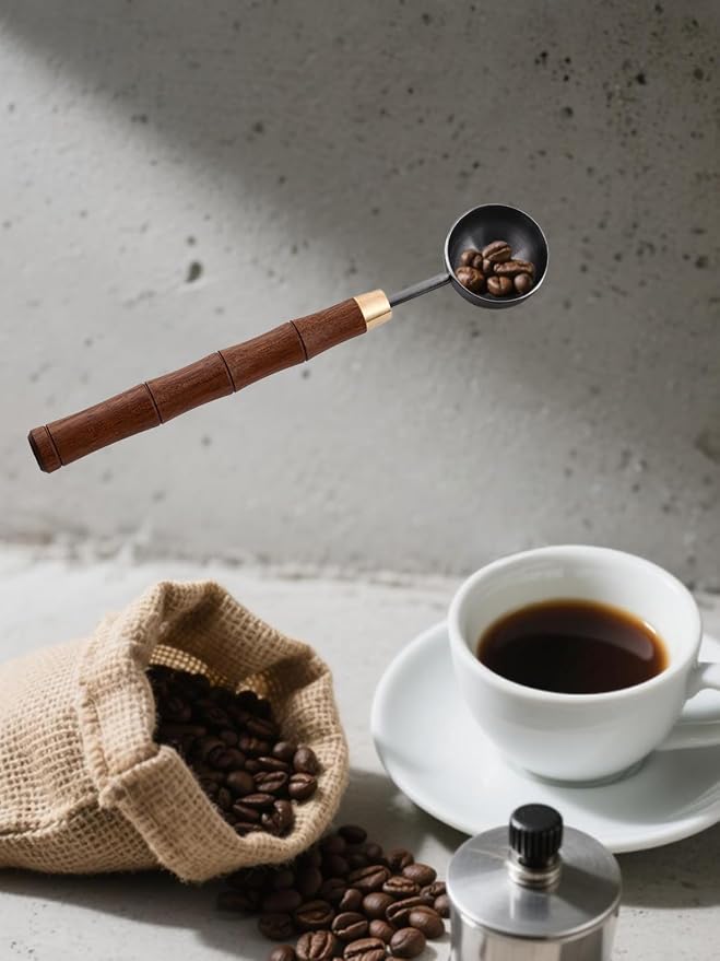 Rosewood Handle Coffee Scoops – Exquisite and Portable Stainless Steel Spoon - Image 3