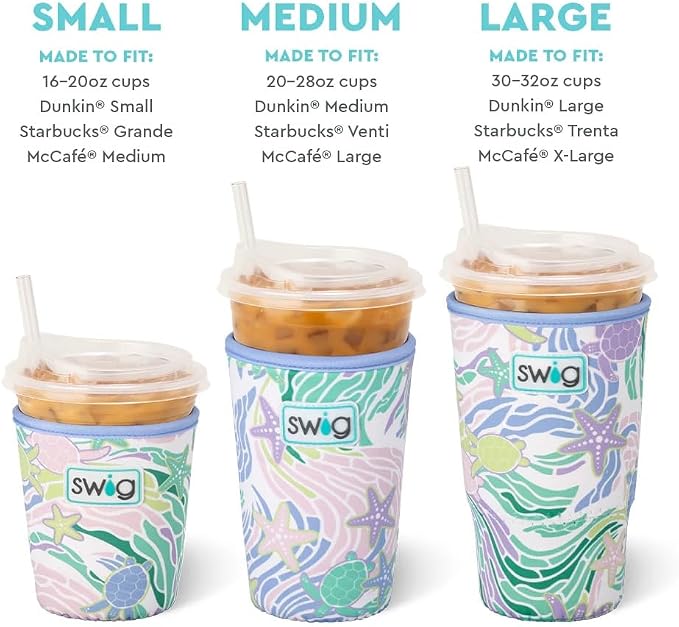Swig Life Small Iced Cup Coolie, 16-20oz Iced Coffee Cup Insulator Sleeve - Image 5