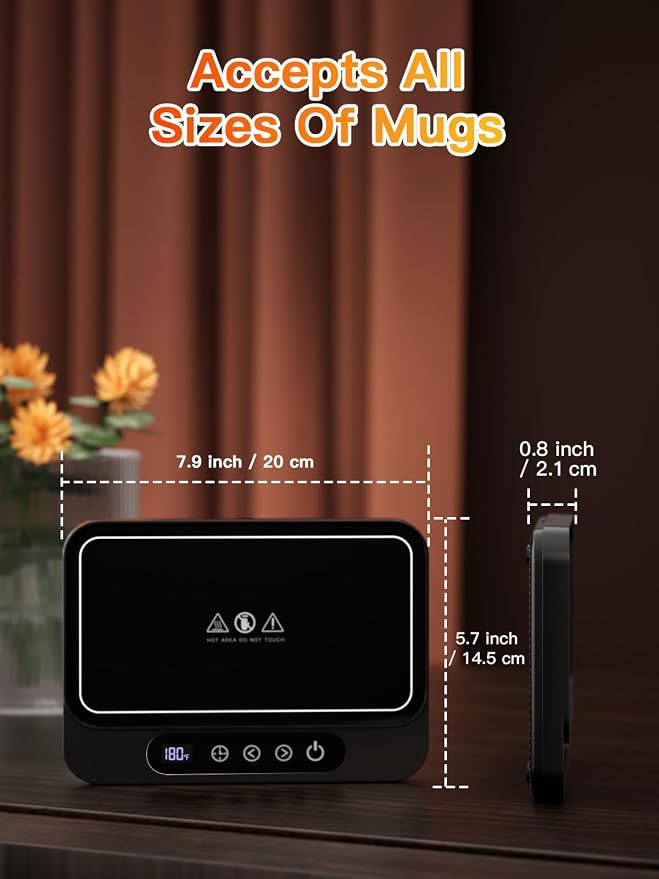 Misby Coffee Mug Warmer, 50W Large Heating Panel Mug Warmer - Image 9