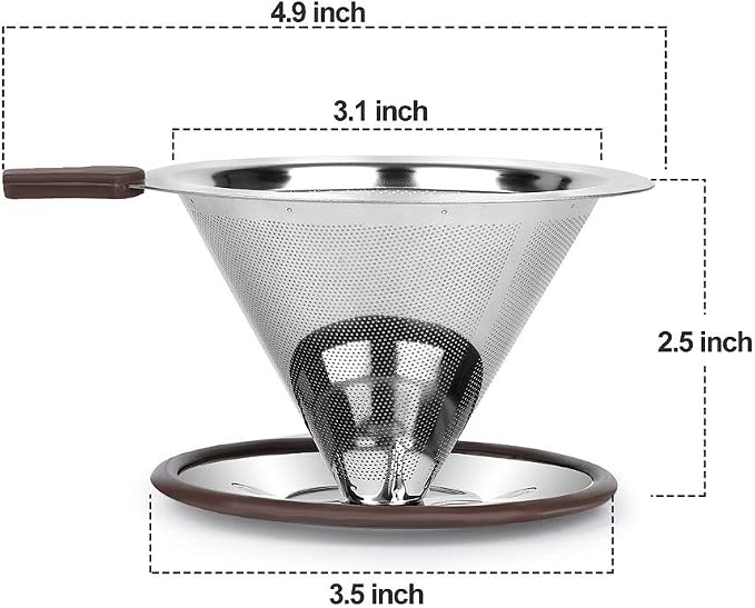 Pour Over Coffee Dripper, Reusable Paperless Coffee Filter, Professional - Image 7