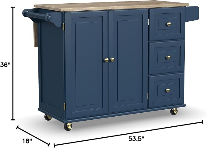 Homestyles Mobile Kitchen Island Cart - Image 9