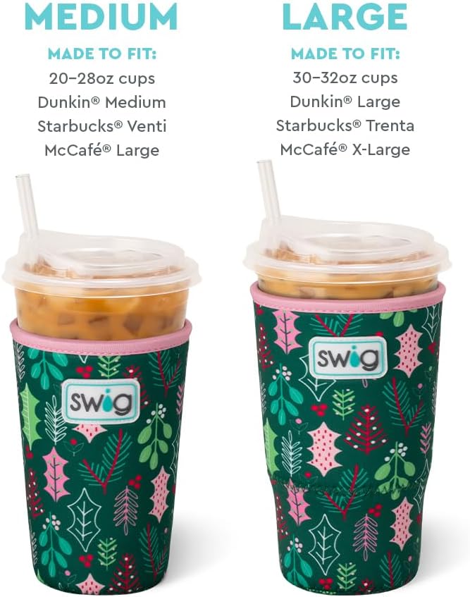 Swig Life Large Iced Cup Coolie, 30-32oz Iced Coffee Cup Insulator Sleeve - Image 5