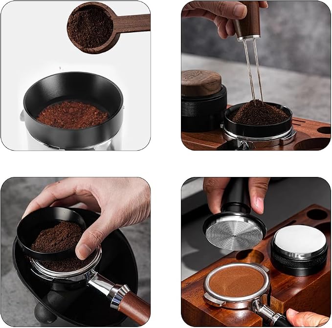 Espresso Dosing Funnel, Aluminum Coffee Powder Dosings Ring Cafe Maker Rings - Image 8