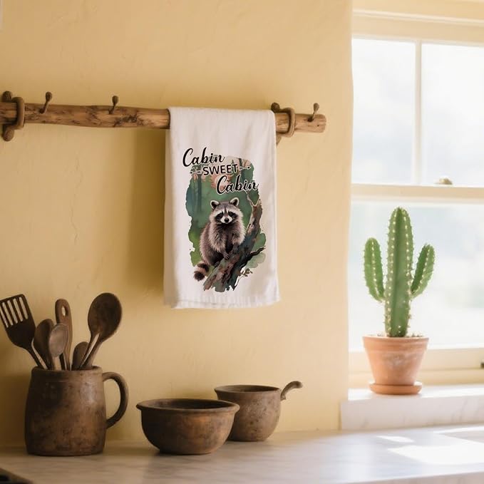 CUTHOLLOW Forest Wild Animal Decorative Kitchen Towel Set of 4, Soft & - Image 7