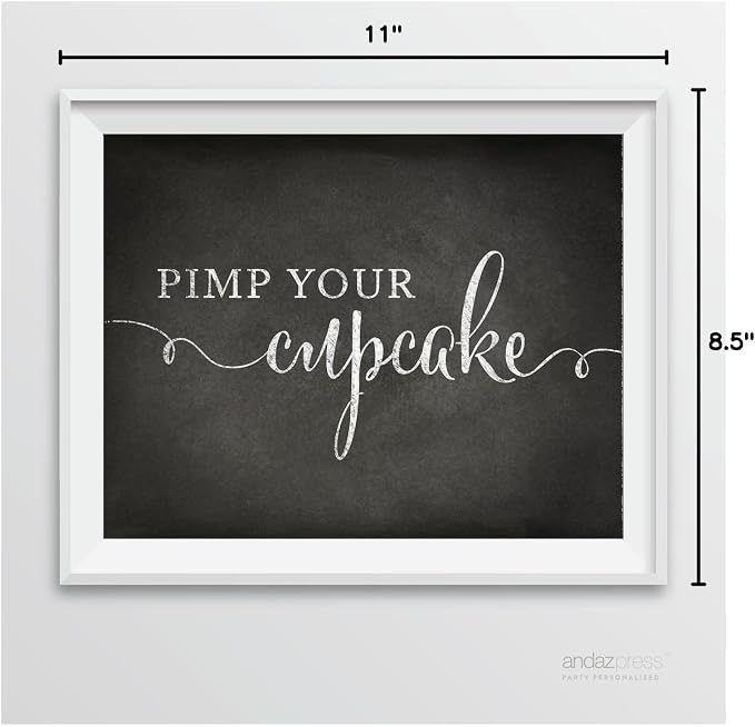 Andaz Press Wedding Party Signs, Vintage Chalkboard Print, 8.5-inch x 11-inch - Image 3