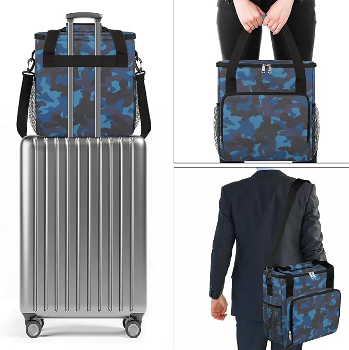 Camouflage Basket Coffee Maker Carring Bag Travel Carrying Storage Tote Bag - Image 7