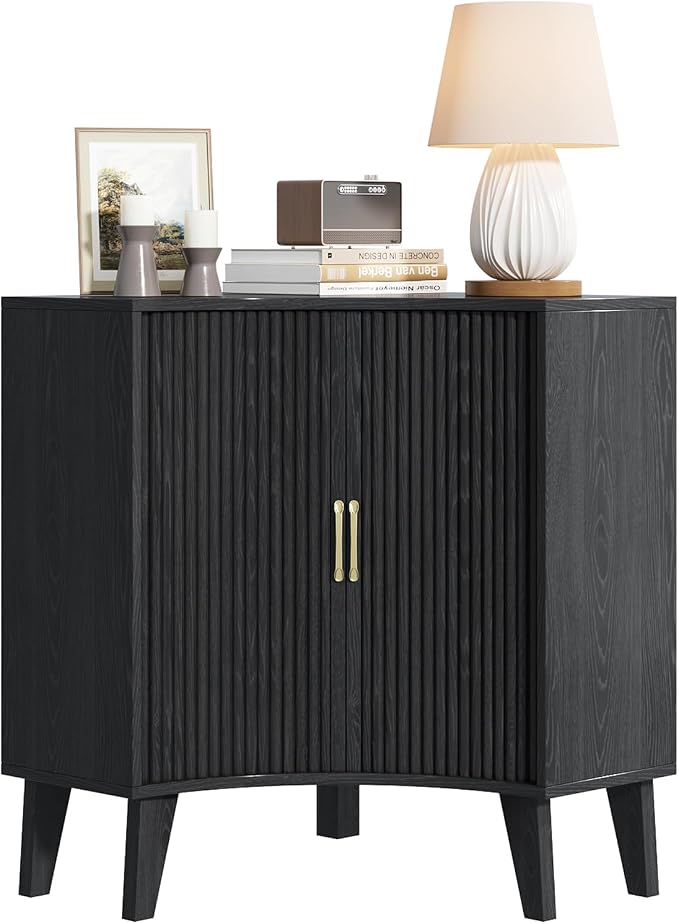 Fluted Corner Cabinet, Small Corner Floor Cabinet - Image 9