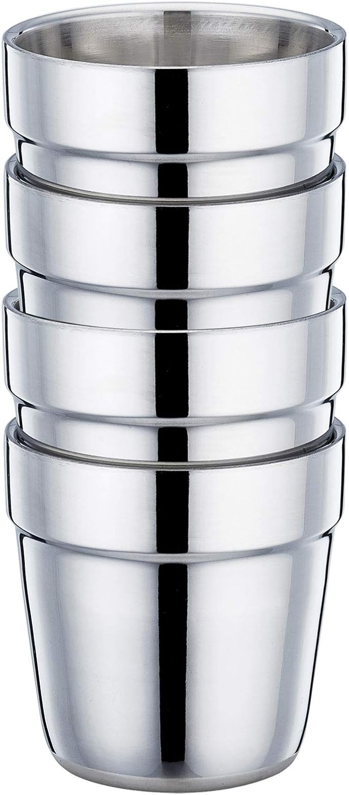 TeamFar Coffee Cup Espresso Cup Mug Set of 4, Double Wall Stainless Steel Tea - Image 7