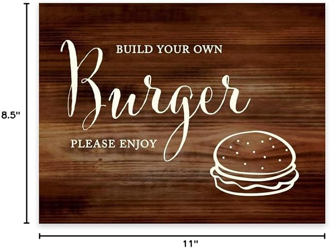 Andaz Press Wedding Party Signs, Rustic Wood Print, 8.5x11-inch, Build Your Own - Image 9