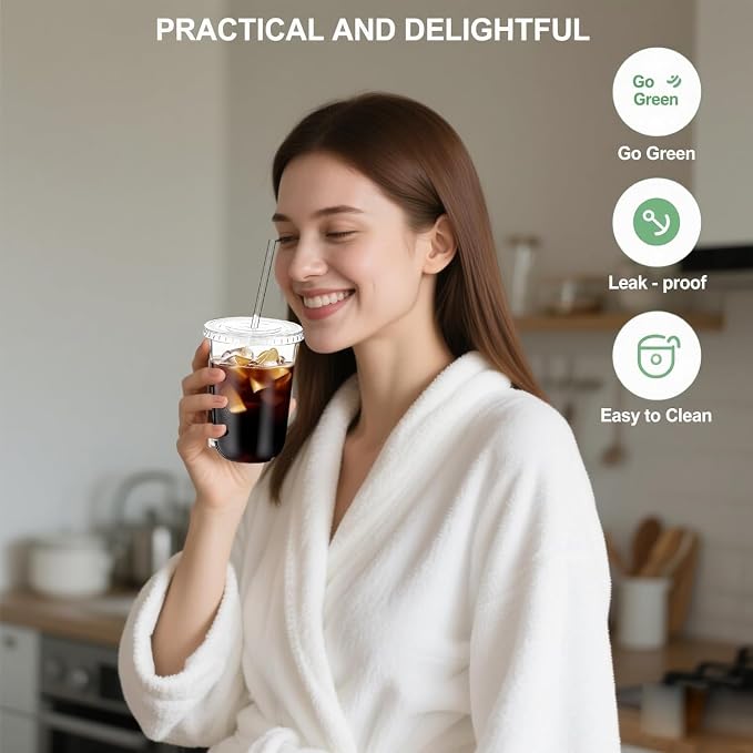 100 Sets 16oz Disposable Stemless Plastic Cups - Image 6