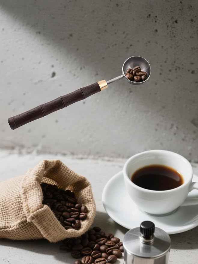 Ebony Wood Handle Coffee Spoon – Exquisite and Portable Stainless Steel Spoon - Image 3