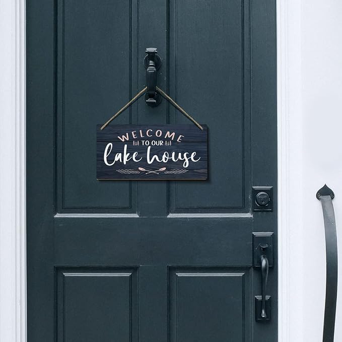 Heuhuww Lake House Decor Sign 6"x12"-Welcome to Our Lake House, Lake Life - Image 6