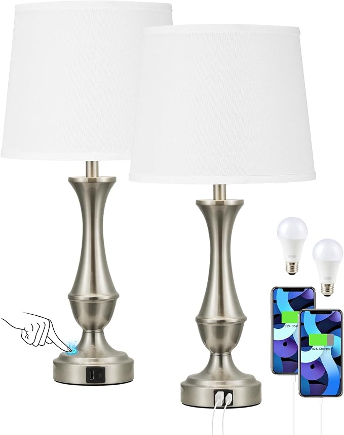 Seealle Upgraded Touch Lamps for Night Stands Set of 2 - Image 7