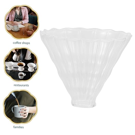 LALAFINA 2pcs Espresso Accessory Glass Dripper Funnel Filters Dripper Filter - Image 9