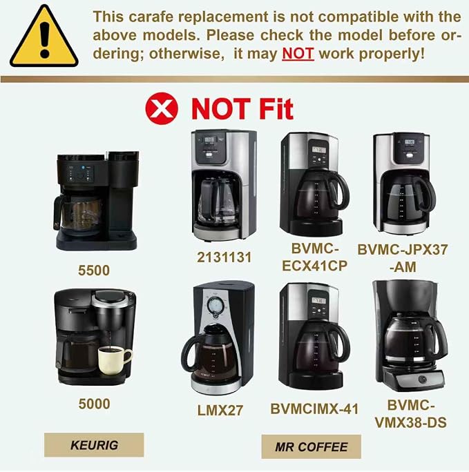 Universal 12-Cup Glass Replacement Coffee Carafe, Compatible - Image 9
