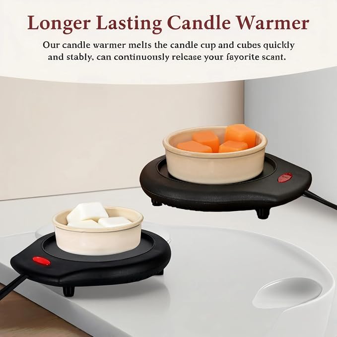 ASAWASA 2Pcs Candle Warmer Plate and Mug Warmer - Image 9