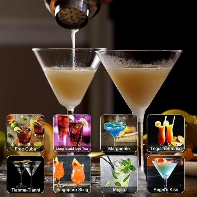 Small Cocktail Shaker 8oz Martini Shaker Bar Drink Shaker Mixer Shakers - Image 7