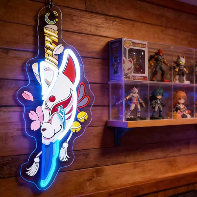 Anime Neon Sign, Japanese Fox Face Led Neon Light Signs - Image 7