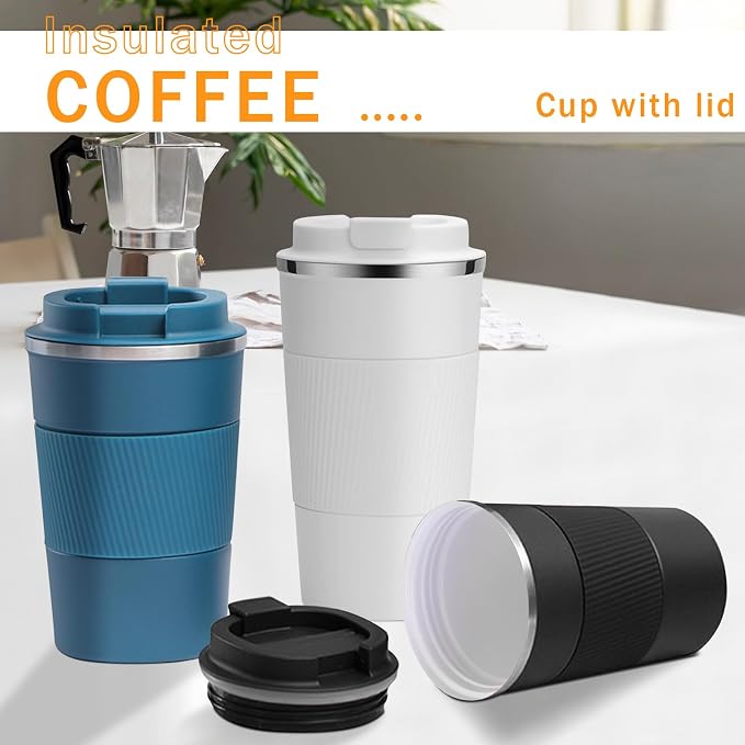 YINBAOGE Insulated Travel Coffee Mug, Spill & Leak Proof, Portable To Go - Image 6