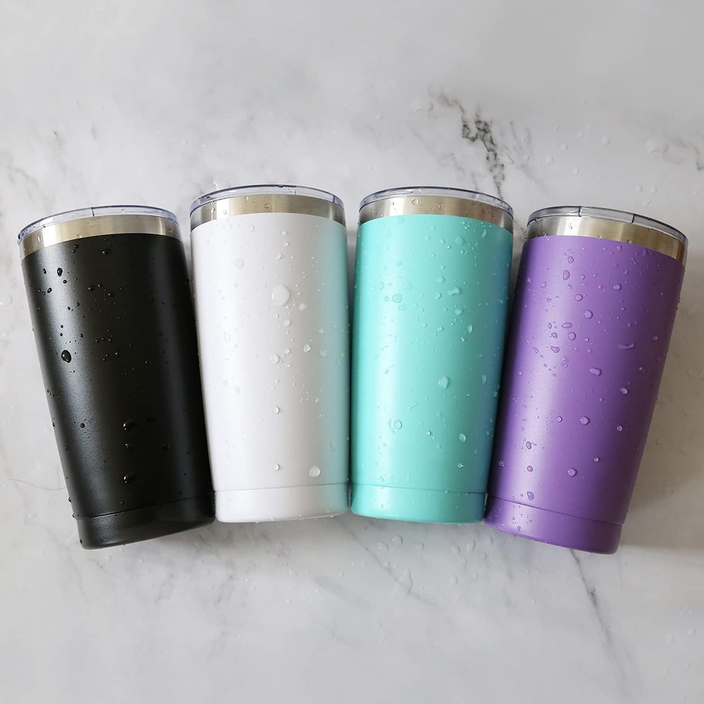 12Pack 20oz Tumbler Vacuum Insulated Travel Mug with Lids, Stainless Steel Double Wall Bulk Cup for Home, Office, Outdoor Suitable for Vehicle Cup Holders (Assorted Colors)