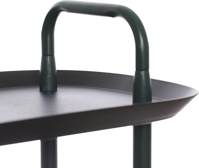 Main + Mesa Modern Plastic and Metal 2-Tier Trolley - Image 9
