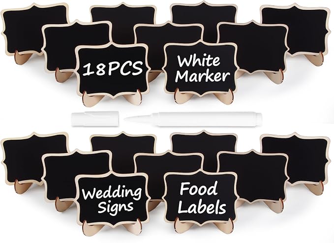 Herda 18PCS Mini Chalkboard Signs - Image 8
