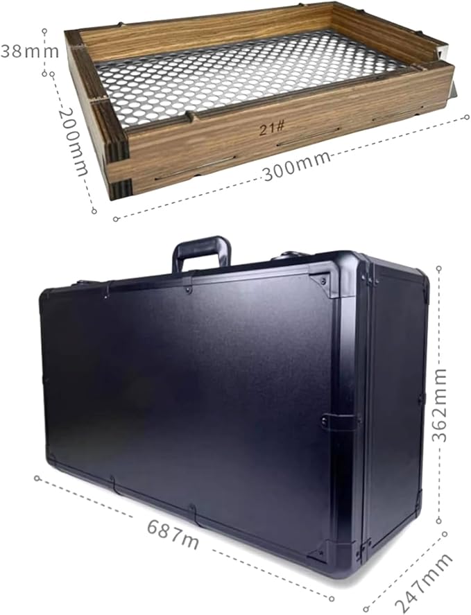 Coffee Bean Grading Sieve, Stainless Steel Screen and Wooden Frame, Round Hole - Image 8