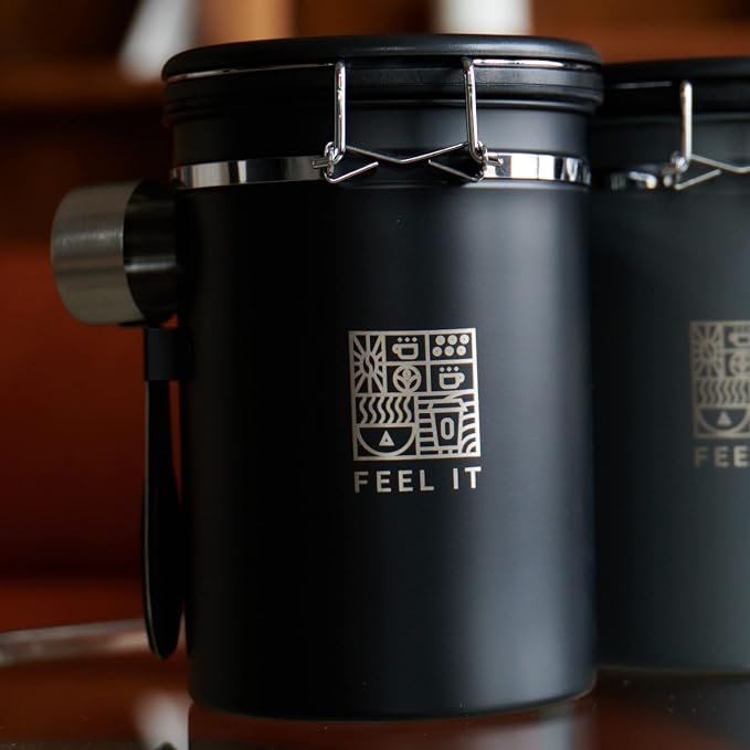Stainless Steel Coffee Canister - 21oz Airtight Kitchen Food Storage Container - Image 6