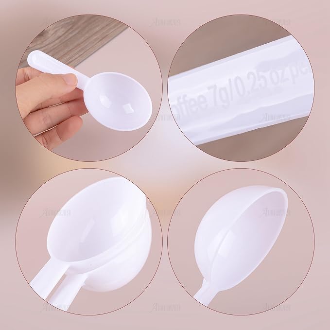 AUEAR, 5 Pack White Tablespoon Coffee Scoop Plastic Measuring - Image 7