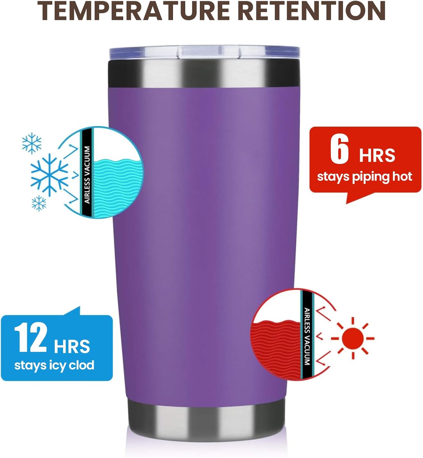 MEWAY 20oz Tumbler 4 Pack Double Wall Vacuum Insulated Travel Mug Bulk, Mix Color Stainless Steel Tumblers with Lid and Straw, Durable Powder Coated Coffee Cups for Cold & Hot Drinks(Color Mix, 4