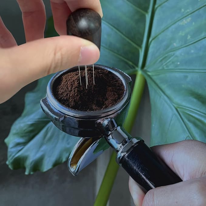 Portable Espresso Coffee Stirrer WDT Tool, Nature Wood Handle Needle Type - Image 7