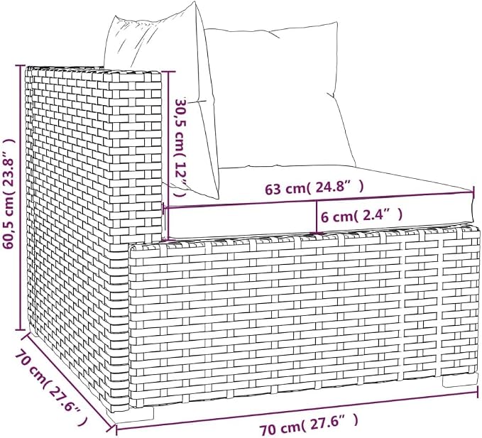 7-Piece Garden Lounge Set, Modular Conversation Furniture - Image 7