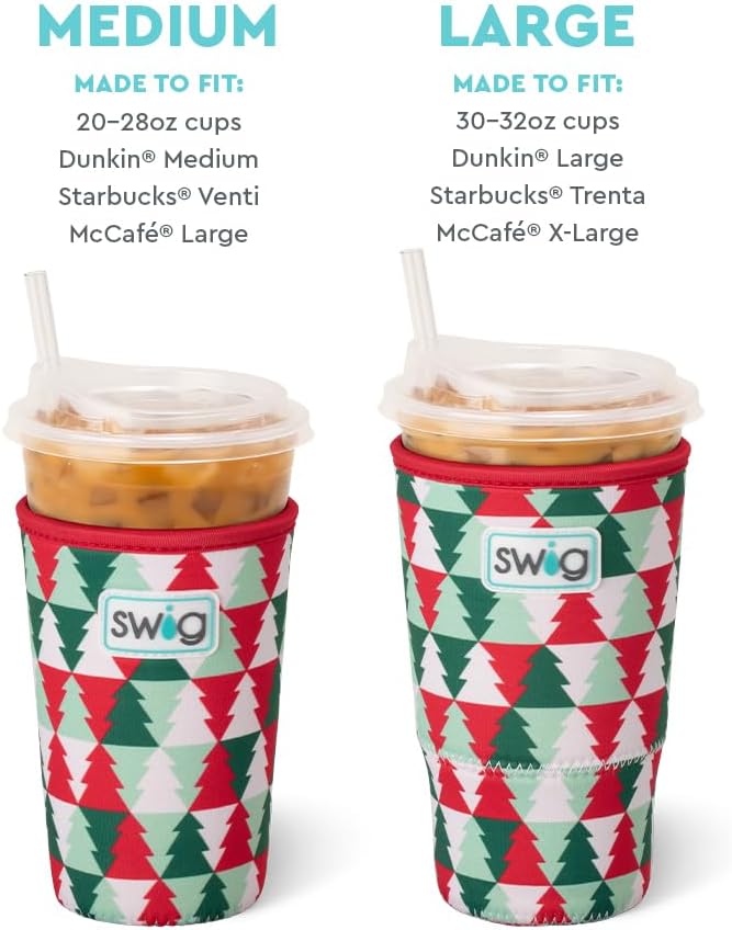 Swig Life Medium Iced Cup Coolie, Standard 22oz Iced Coffee Cup Insulator Sleeve - Image 5