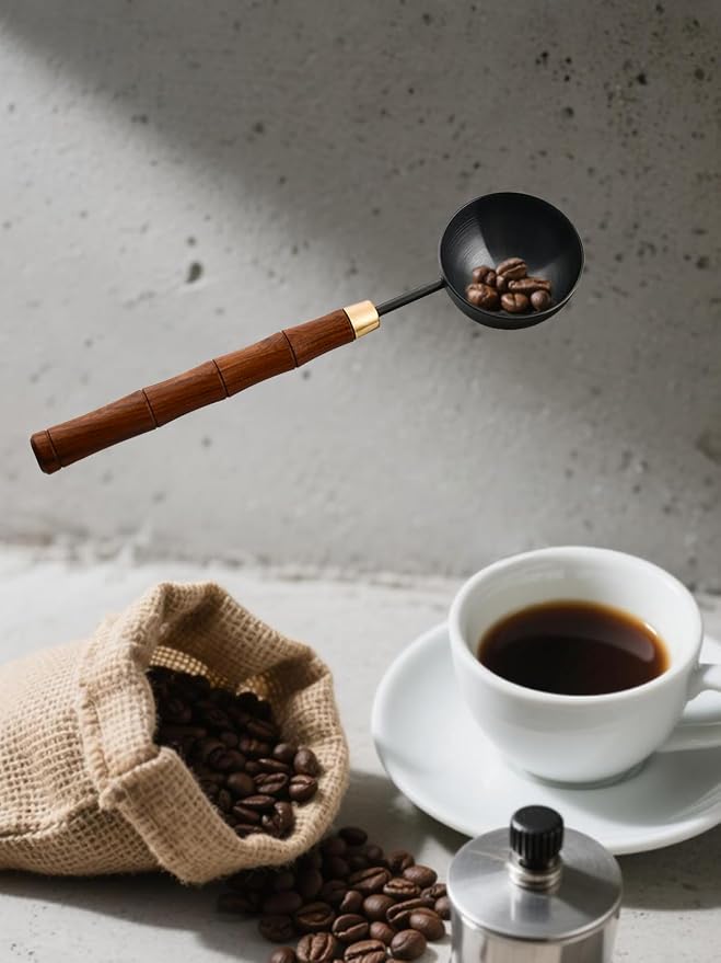 Rosewood Handle Coffee Scoops – Exquisite and Portable Stainless Steel Spoon - Image 3