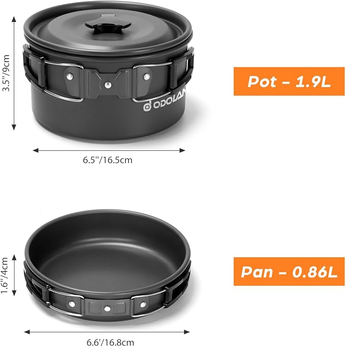 Odoland 16pcs Camping Cookware Set - Image 9