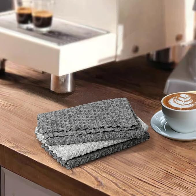 Barista Towel, Extra Thick Waffle Microfiber Coffee Cleaning Cloths, Espresso - Image 6