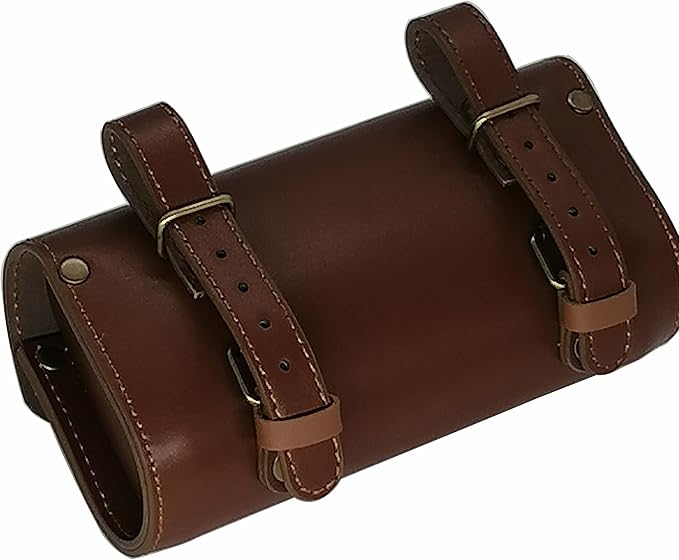 WUYAN Bike Handlebar Leather Bags Under Seat Retro Classical Mountain MTB Road - Image 4