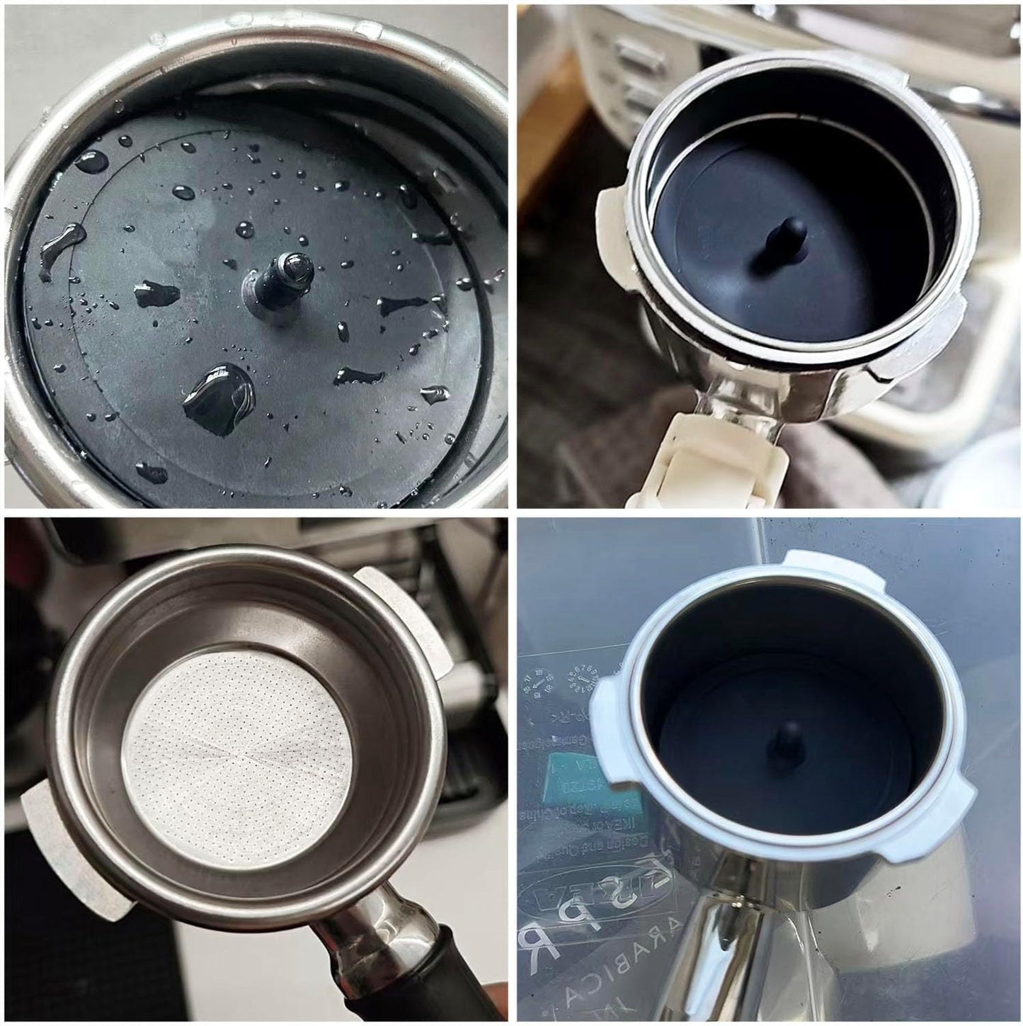 2pcs Backflush Tray Blind Insert Port Filter Tray Cleaner 51mm Blind Coffee Machine Handle Cleaning Blind For Espresso Machines