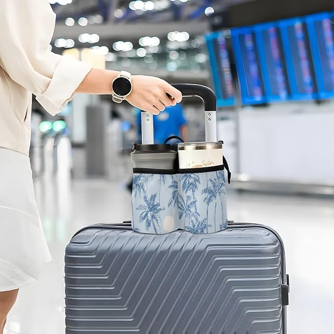 Luggage Cup Holder for Suitcases Free Hands Suitcase Cup Holder Travel Luggage - Image 6