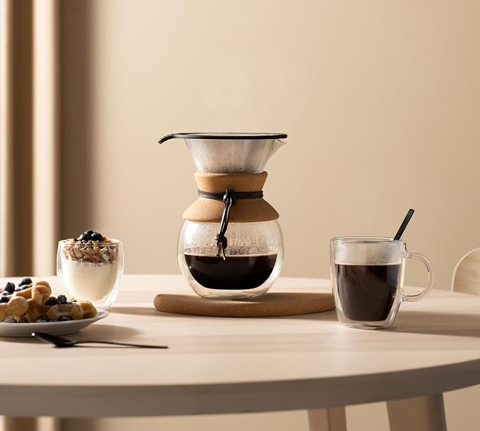 Bodum 34oz Pour Over Coffee Maker, High-Heat Borosilicate Glass - Image 6