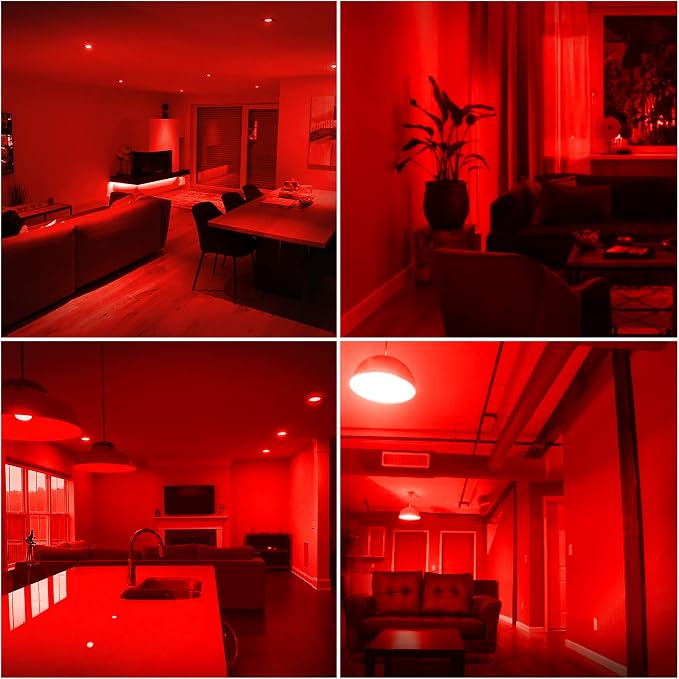 LED Red Light Bulb 15W Equivalent, 1W LED Colored Night Lights, G45 Christmas - Image 7