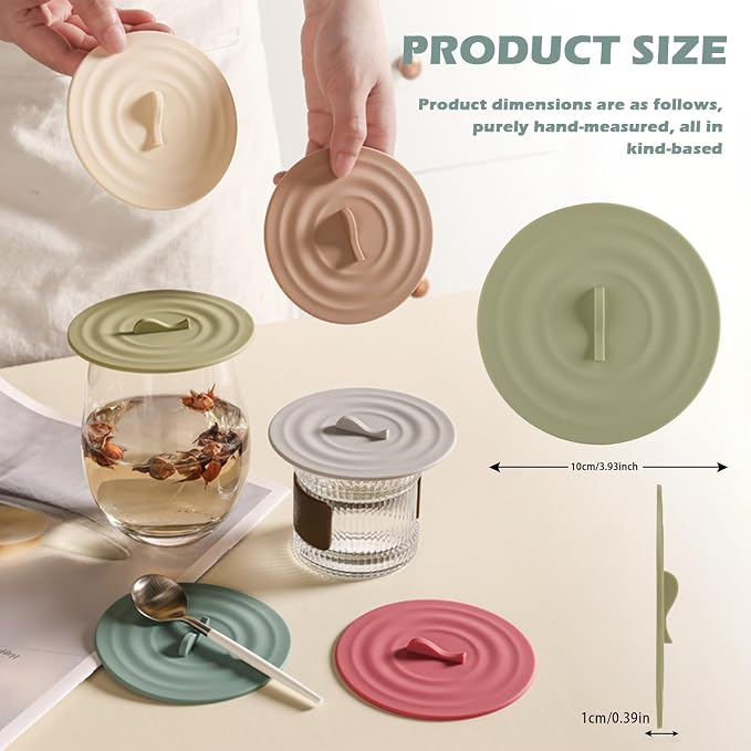 Silicone Cup Lids Silicone Cup Covers 6 Color Food Grade Anti-dust Airtight - Image 6