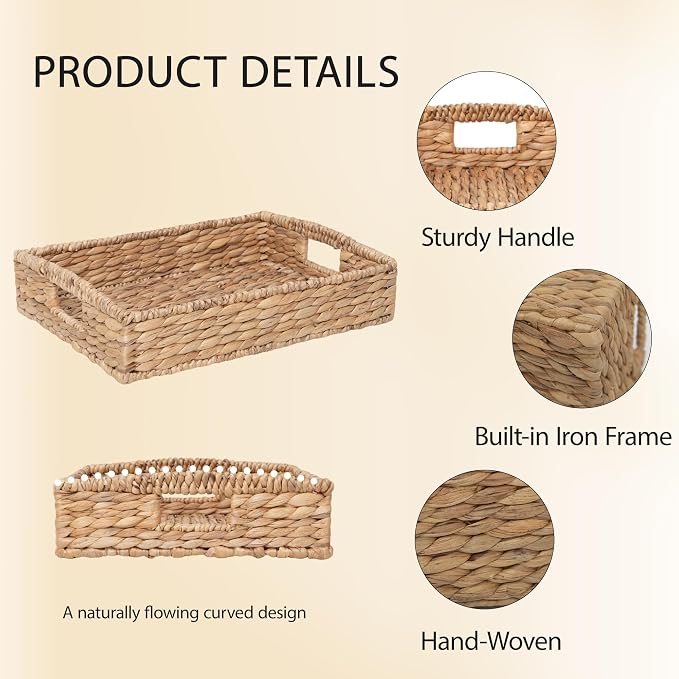 Hand Woven Water Hyacinth Storage Basket - Image 7