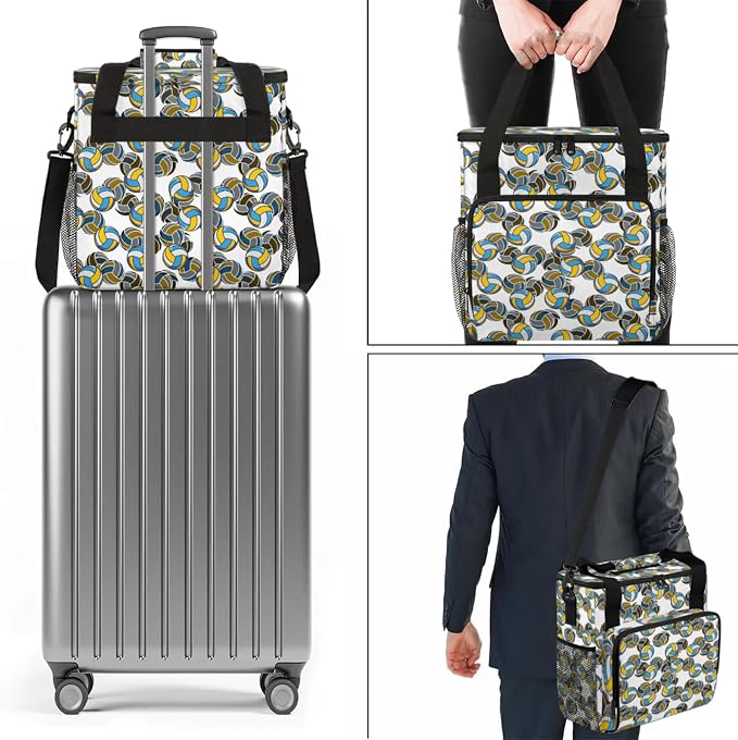 Volleyball Coffee Maker Travel Bag, Volleyball Large Carrying Storage Case - Image 7